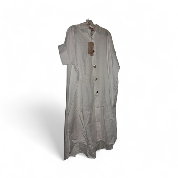 made in Italy Dresses & Skirts - Chic White Button-Up Dress